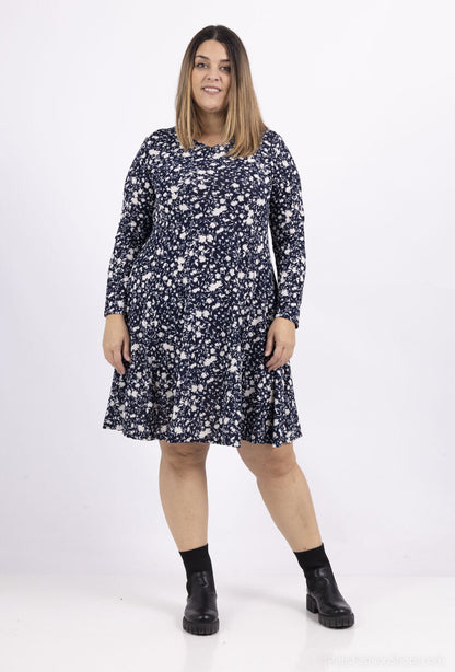 Plus Size Flared printed dress