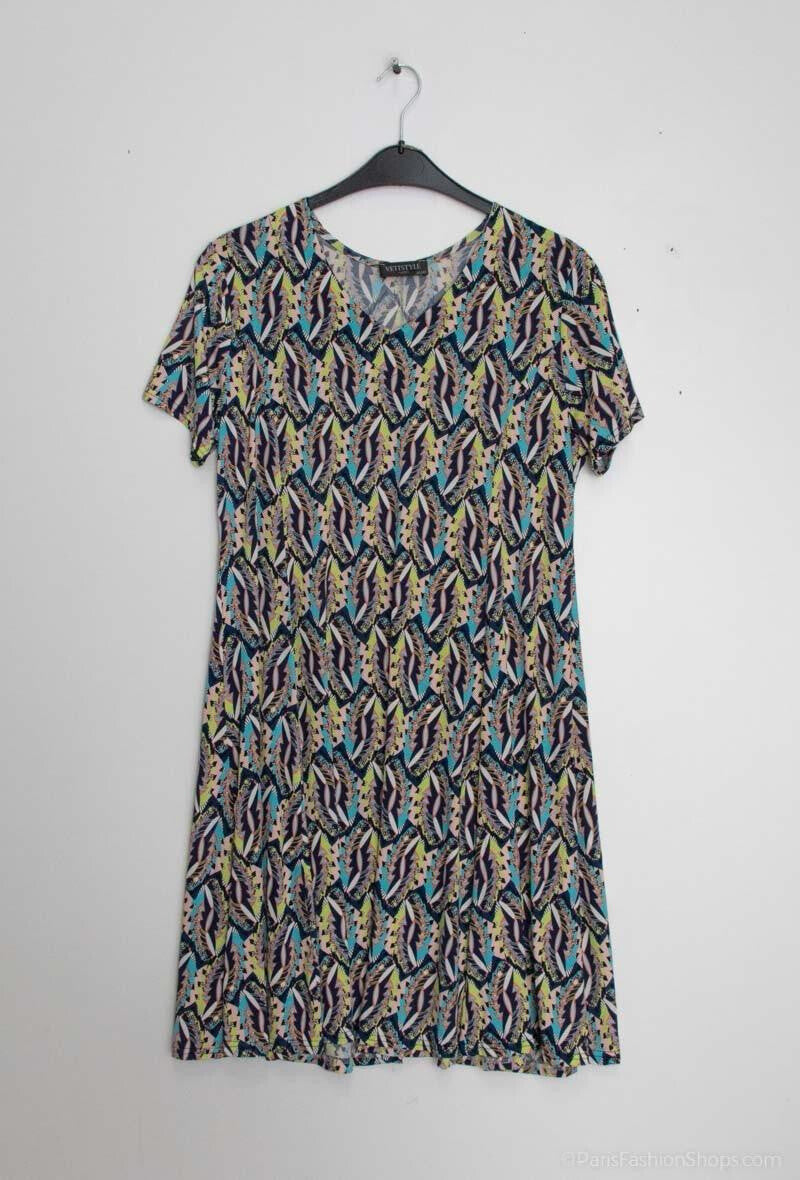 Plus Size Flared printed dress