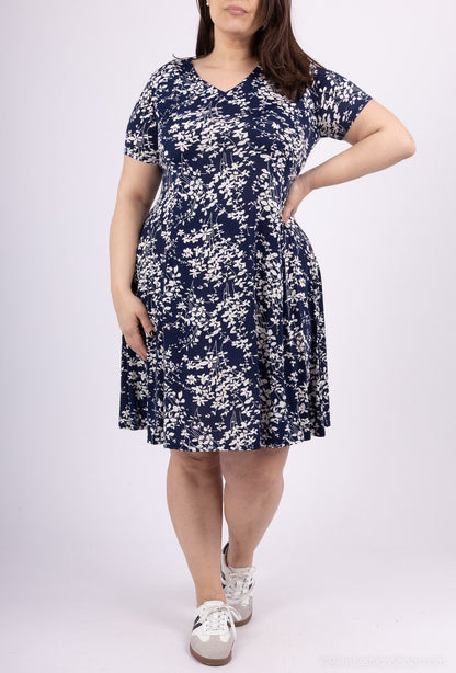 Plus Size Flared printed dress