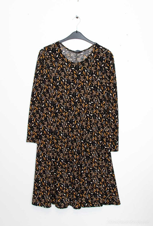 Plus Size Printed Dress för Stilsäkra Kvinnor