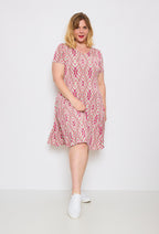 Plus Size Flared printed dress