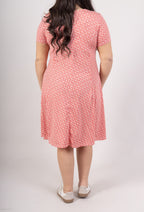 Plus Size Flared Printed Dress