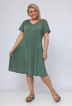 Plus Size Flared printed dress