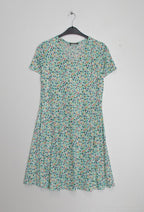 Plus Size Flared Printed Dress