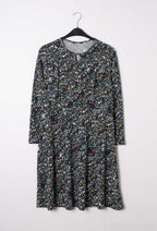 Plus Size Flared Printed Dress