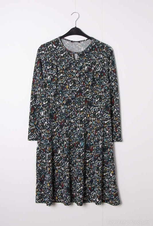 Plus Size Flared printed dress