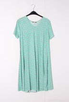 Plus Size Flared Printed Dress