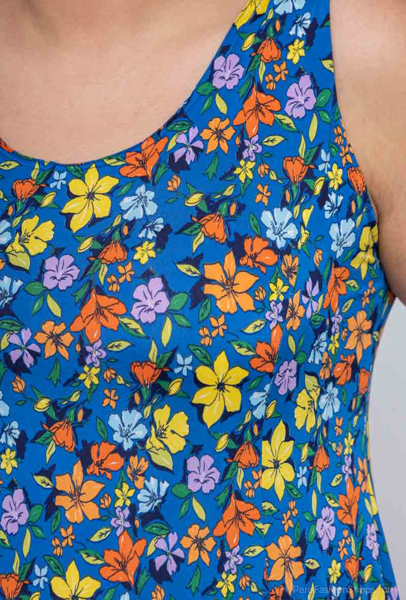 Plus Size Flared Printed Dress