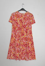 Flared printed dress i Plus Size