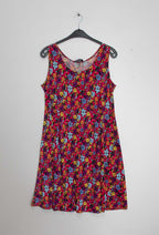Plus Size Flared Printed Dress