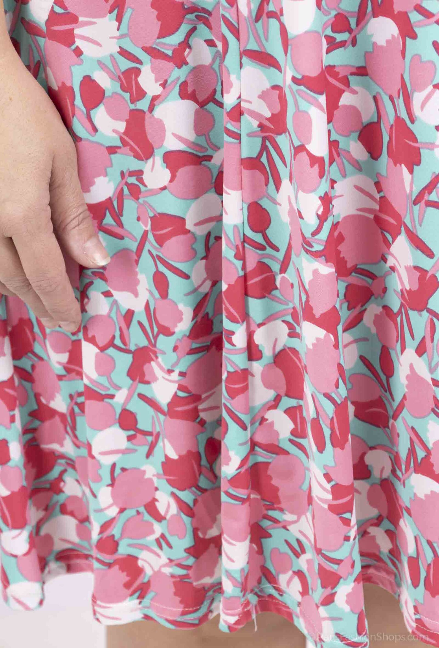 Plus Size Flared Printed Dress