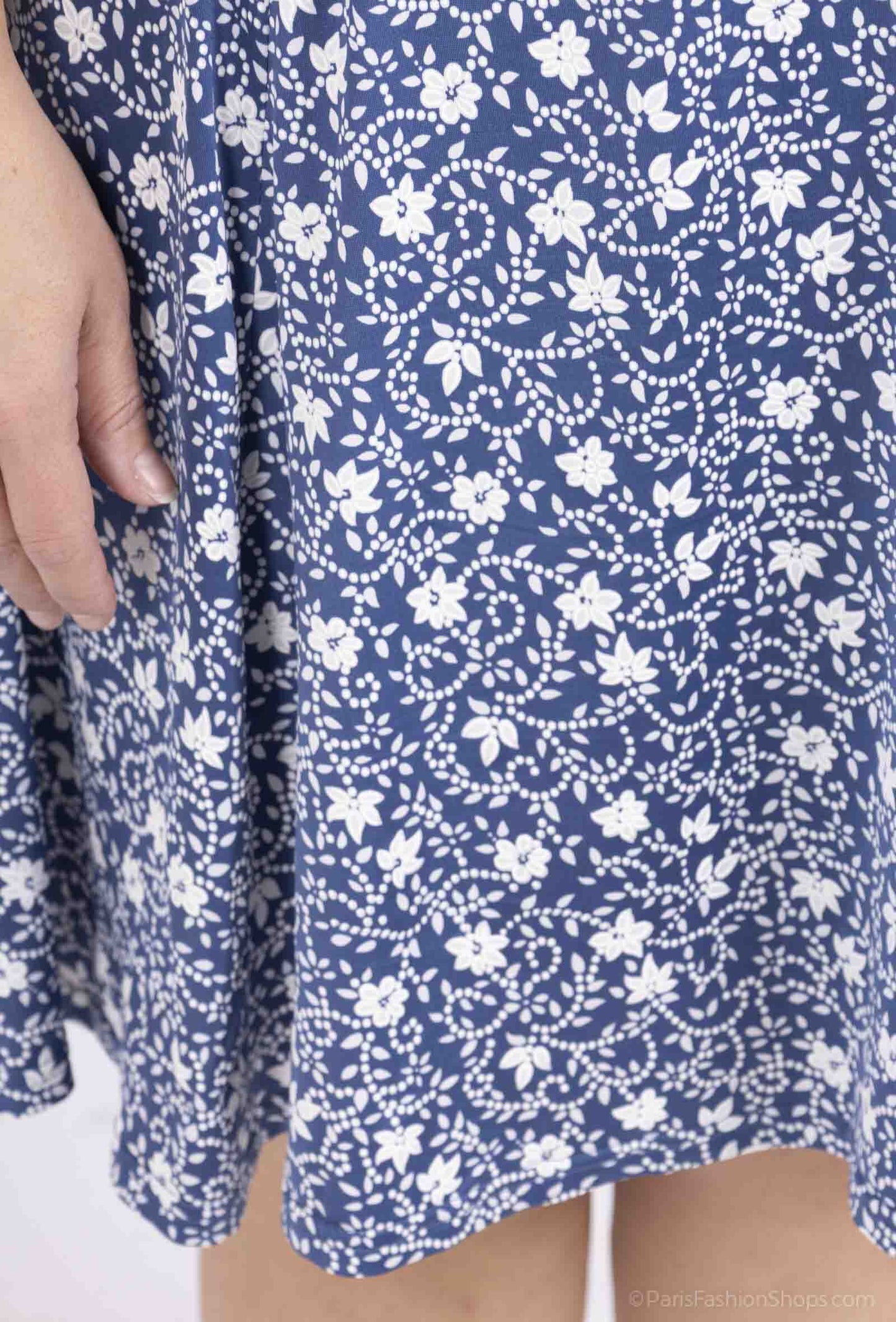 Plus Size Flared Printed Dress