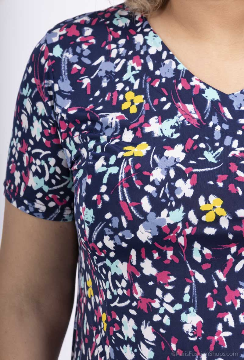 Plus Size Flared Printed Dress