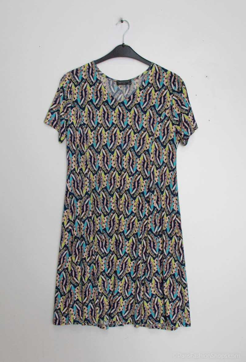 Plus Size Flared printed dress