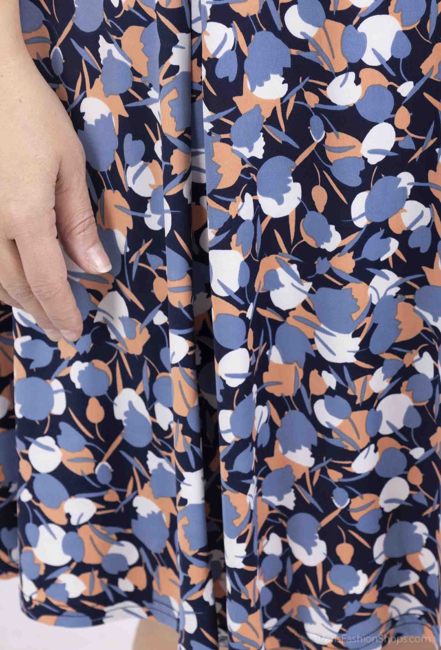 Plus Size Flared Printed Dress