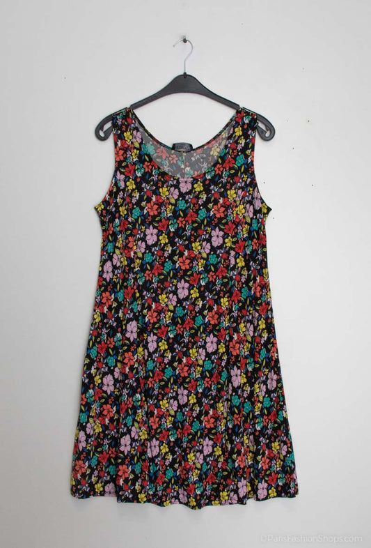 Plus Size Flared Printed Dress