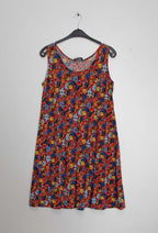 Plus Size Flared Printed Dress