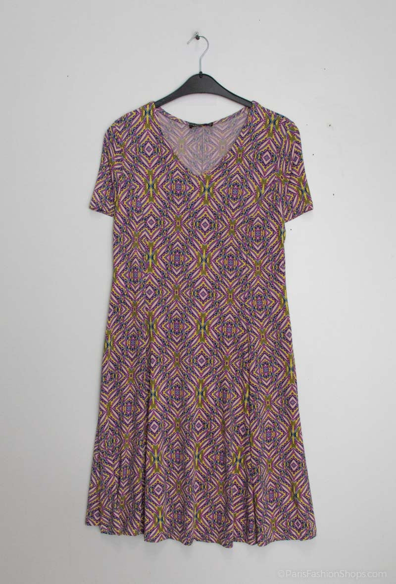 Plus Size Flared printed dress