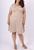 Plus Size Printed flared dress