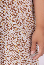 Plus Size Tryckt Utsvängd Klänning