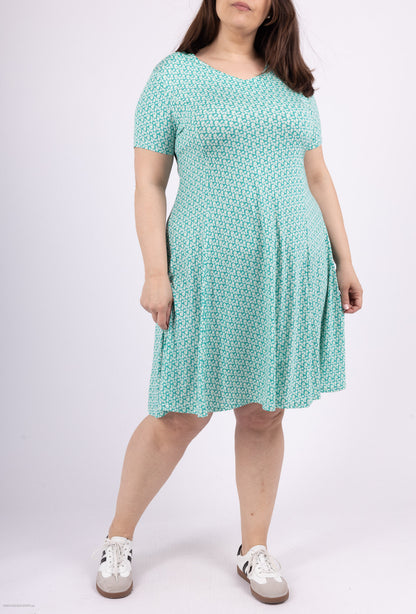 Plus Size Facked printed dress