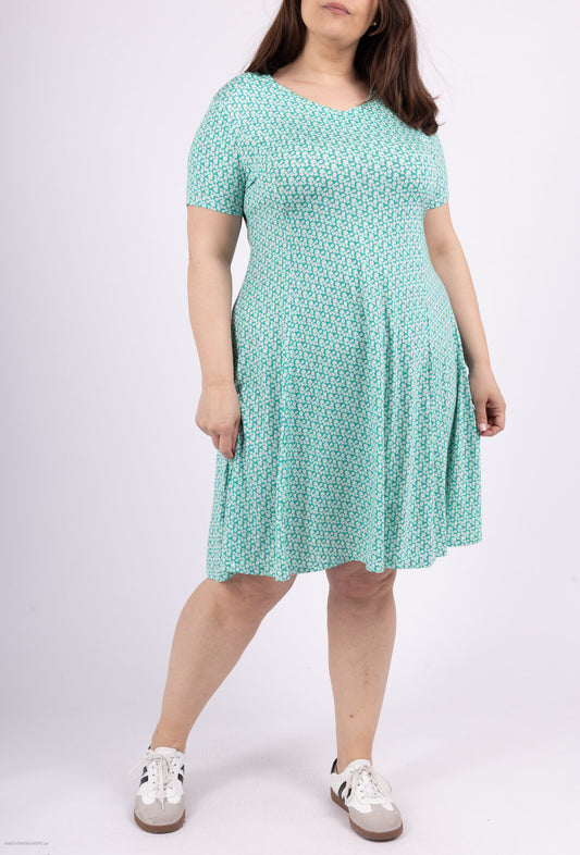 Plus Size Facked printed dress