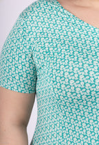Plus Size Facked Printed Dress