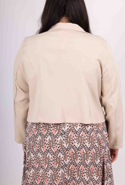 Plus Size Vase Printed Dress with Jacket