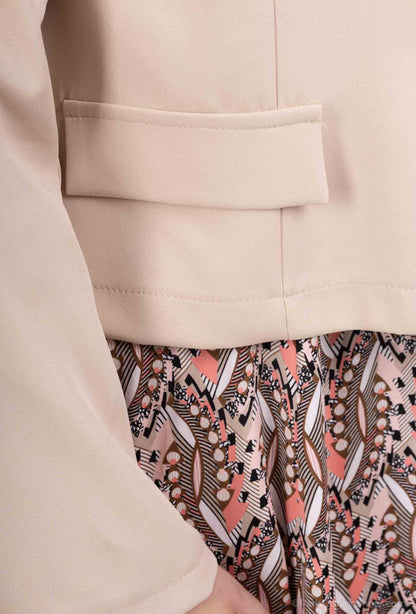 Plus Size Vase Printed Dress with Jacket