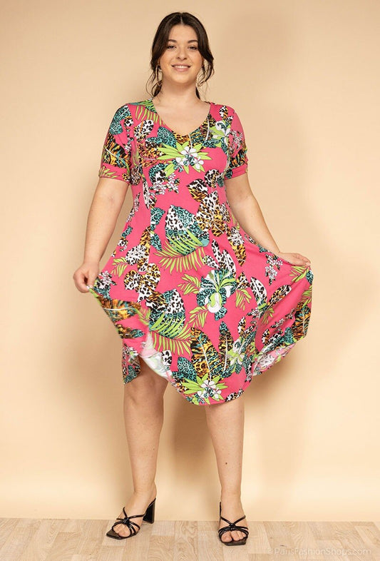 Plus Size Spotted Dress