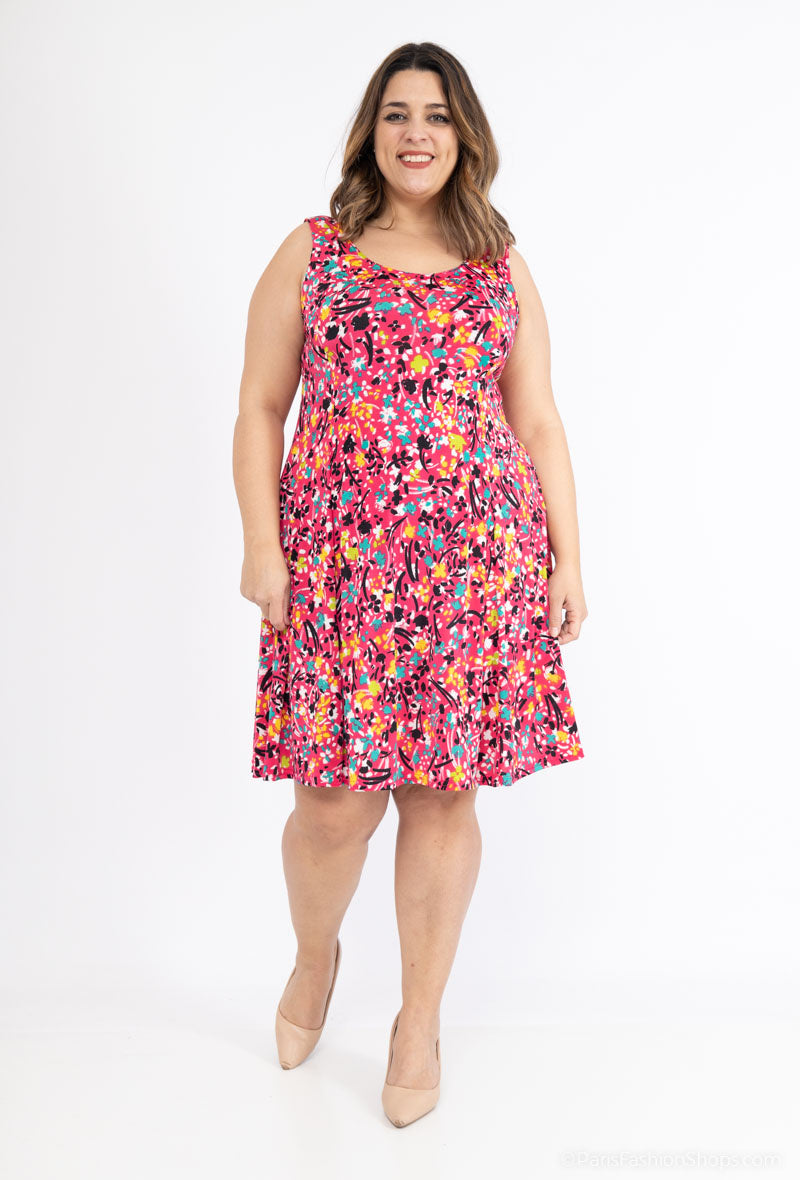 Plus Size Printed Dress for Summer