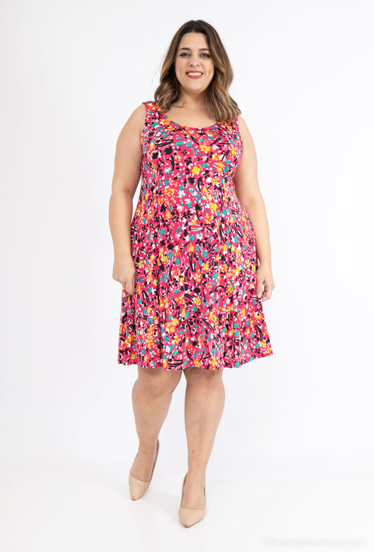 Plus Size Printed Dress for Summer