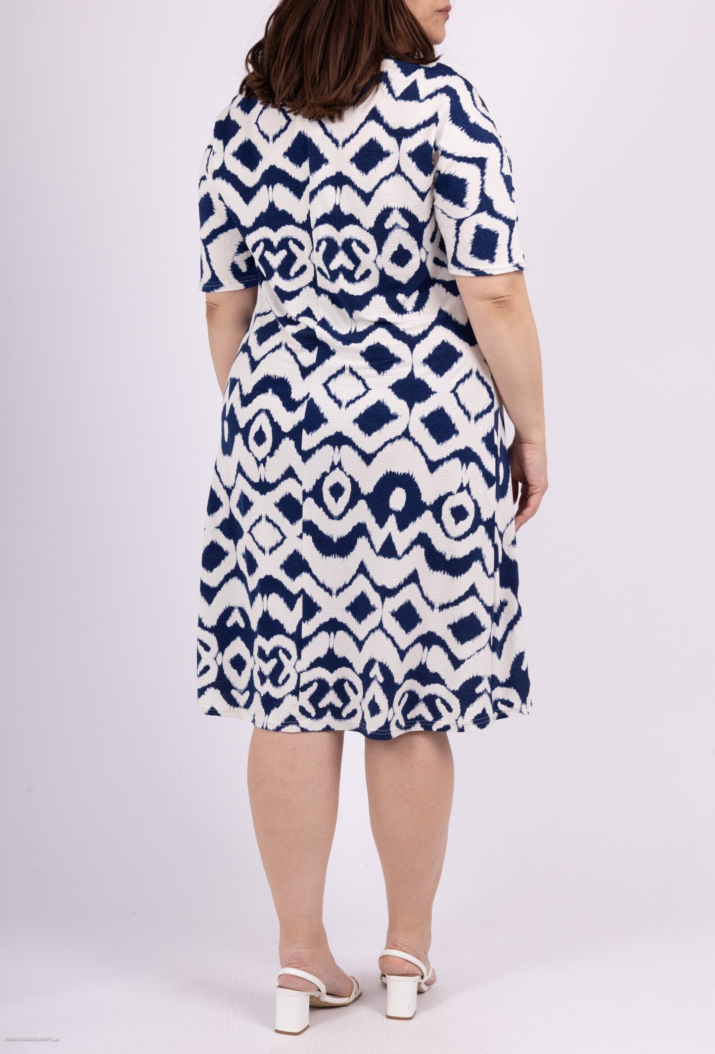 Plus Size Mönstrad Klänning
