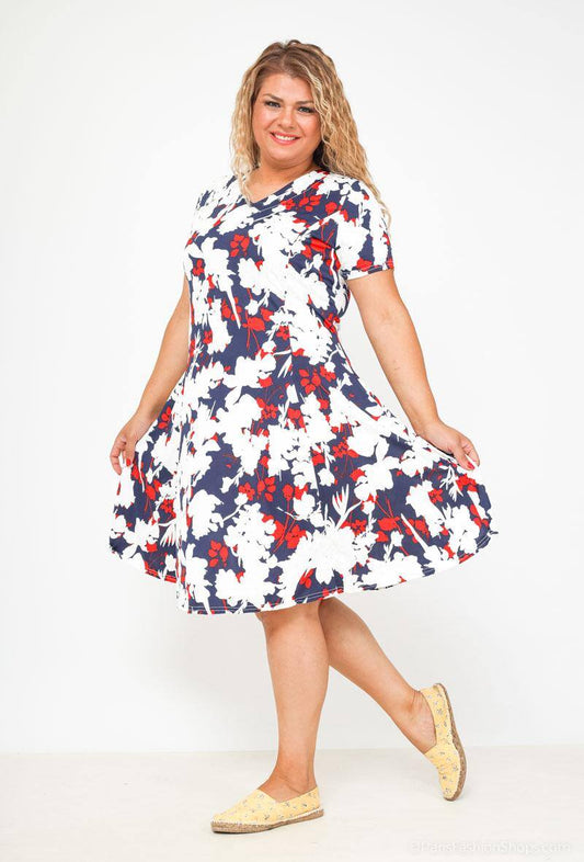 Plus Size Printed Dress