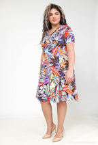 Plus Size Mönstrad Klänning