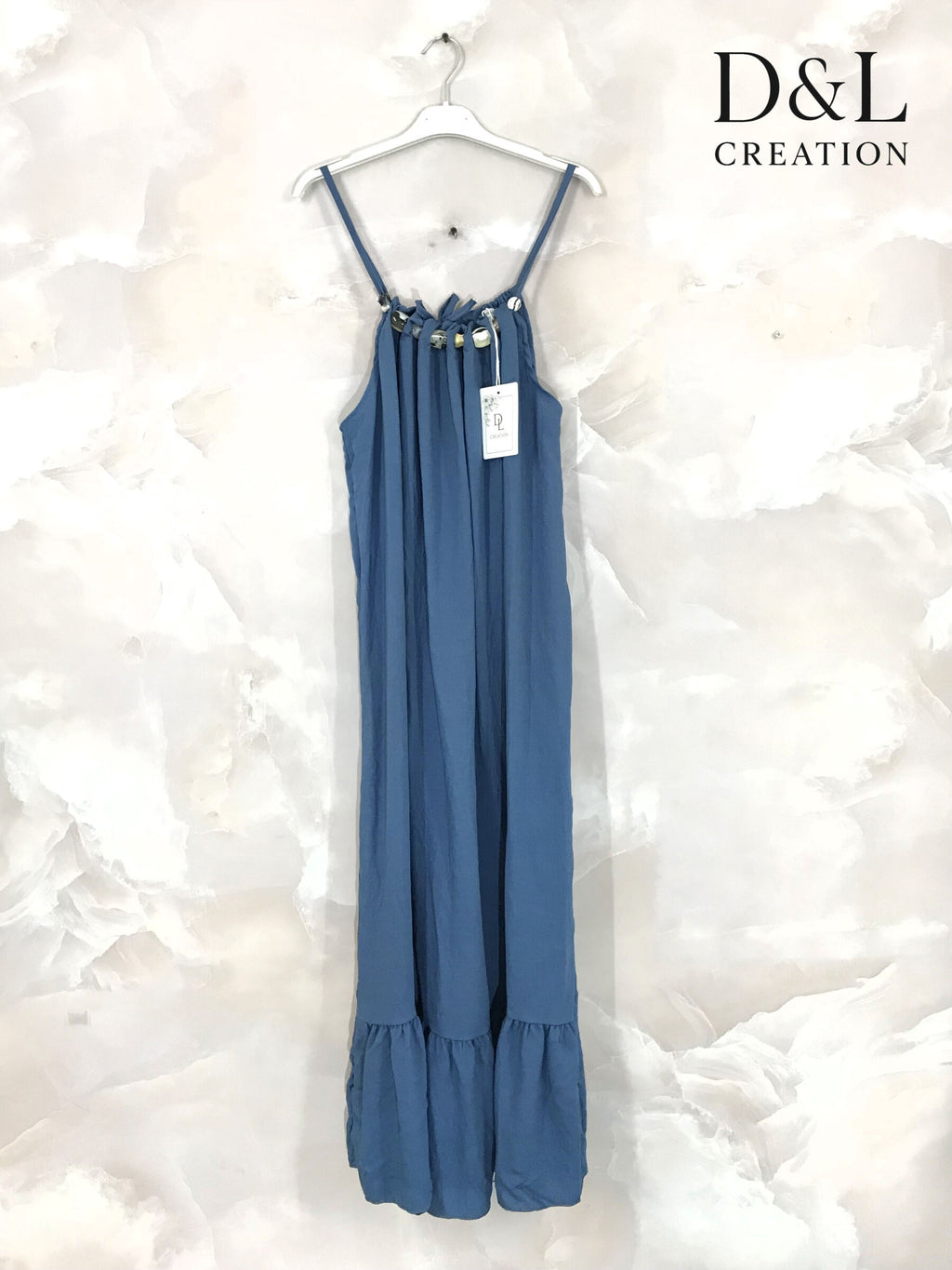 Plus Size Long dress with seashells sizes 38 to 54