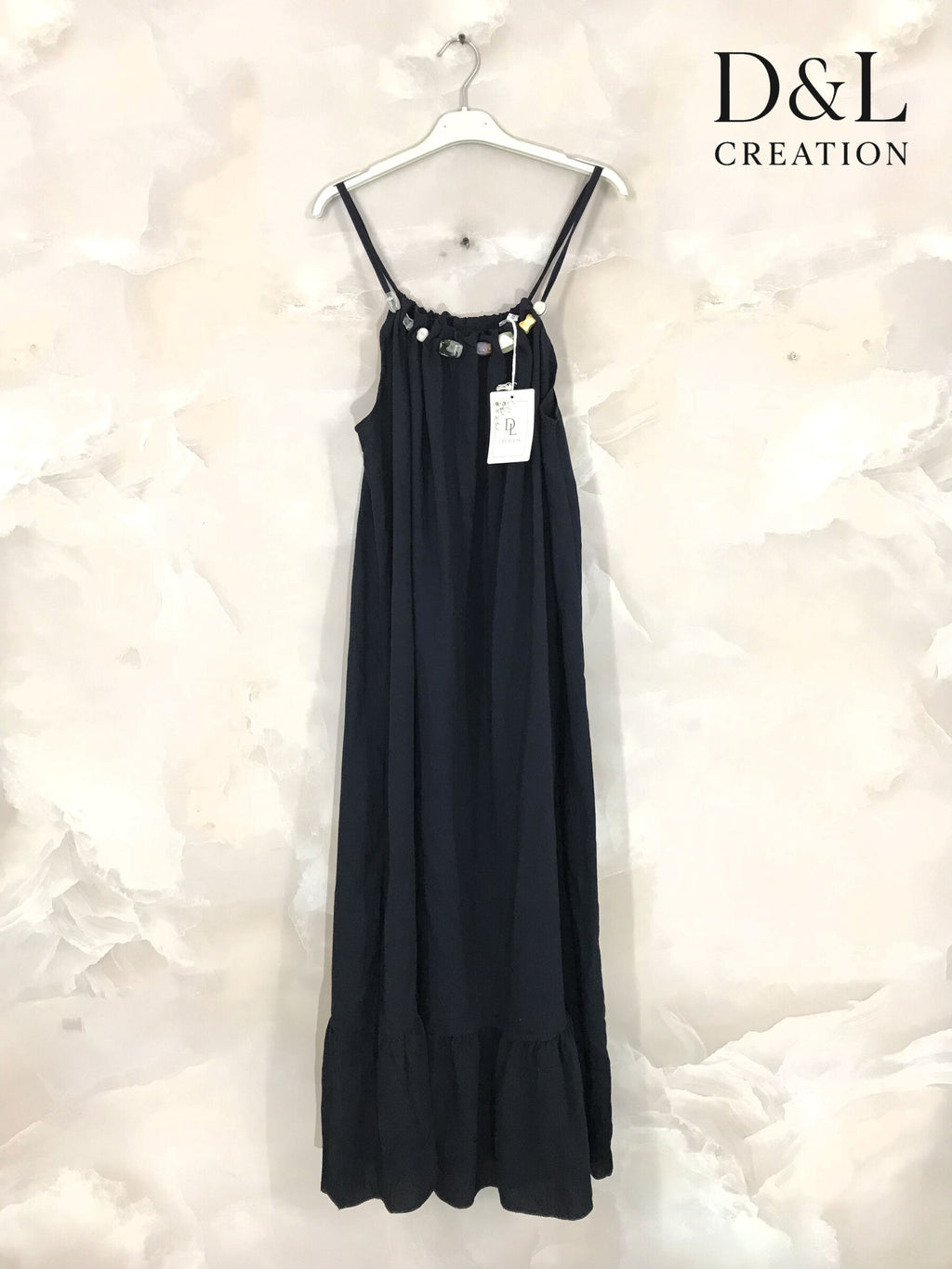 Plus Size Long dress with seashells sizes 38 to 54