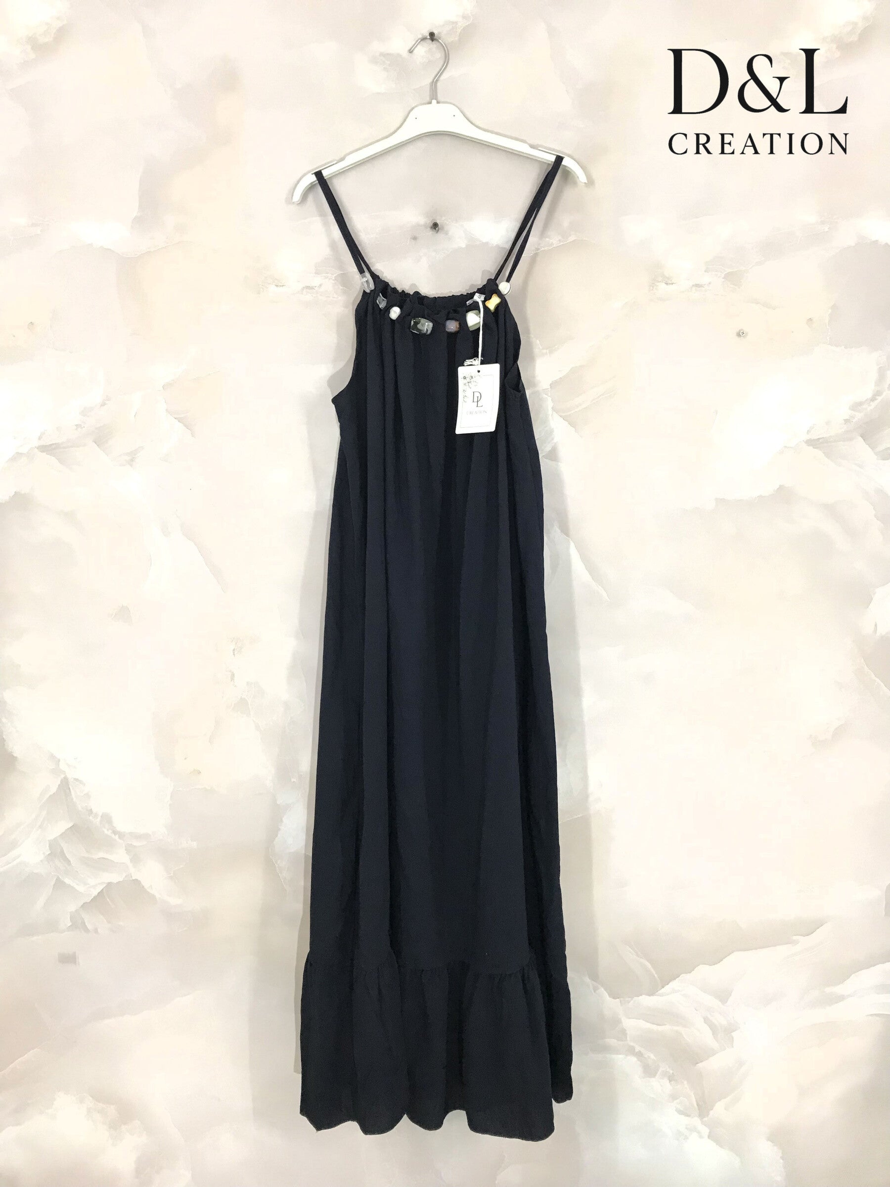 Plus Size Long dress with seashells sizes 38 to 54
