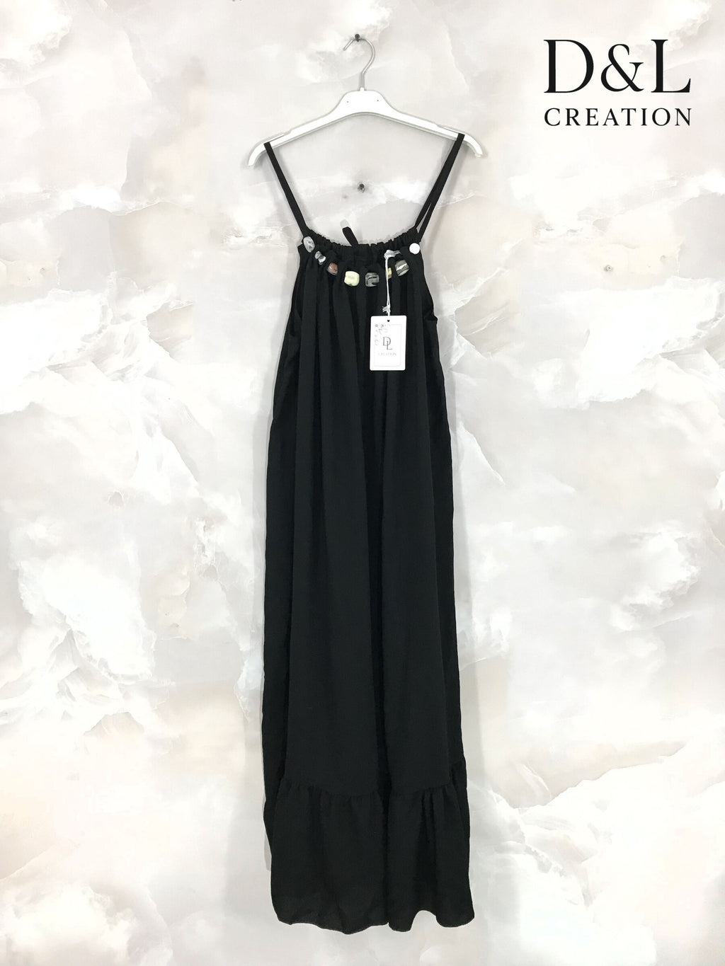 Plus Size Long dress with seashells sizes 38 to 54
