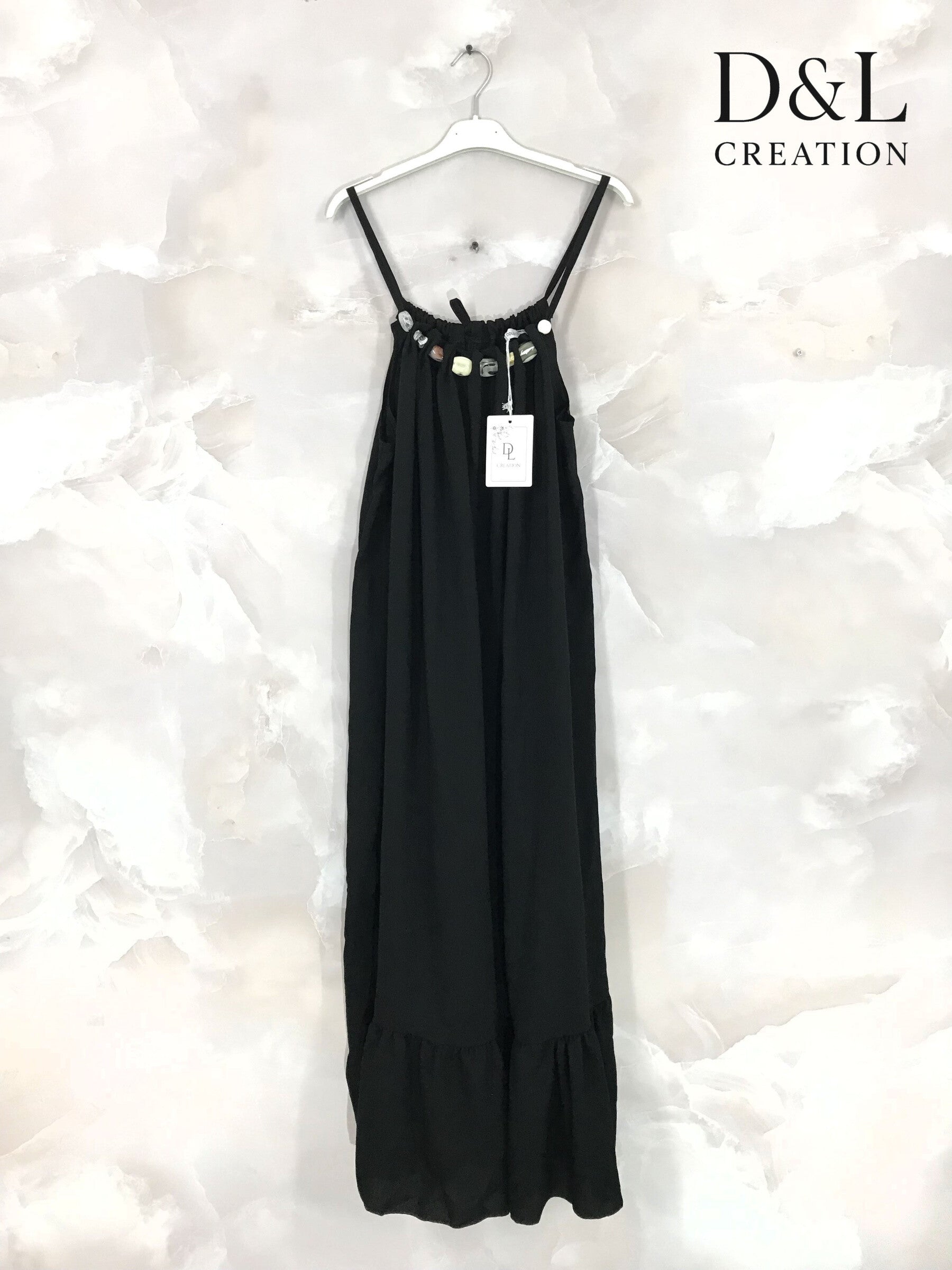 Plus Size Long dress with seashells sizes 38 to 54