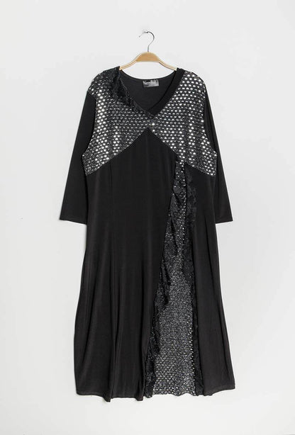 Plus Size Maxi dress with shiny detail