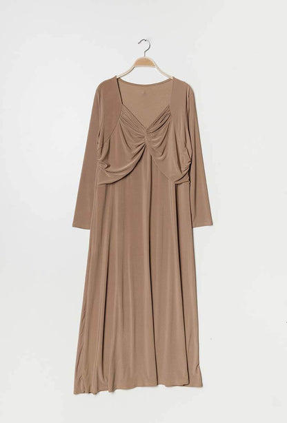 Plus Size Maxi dress with tie front
