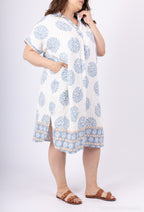 Plus Size Lång Klänning Dandelion Print T38 till T54