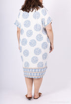 Plus Size Lång Klänning Dandelion Print T38 till T54