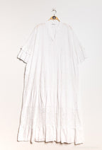 Plus Size Long lace dress with overlay effect