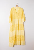 Plus Size Long lace dress with overlay effect