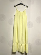 Plus Size Long double cotton gauze dress with fine straps T40 to T52