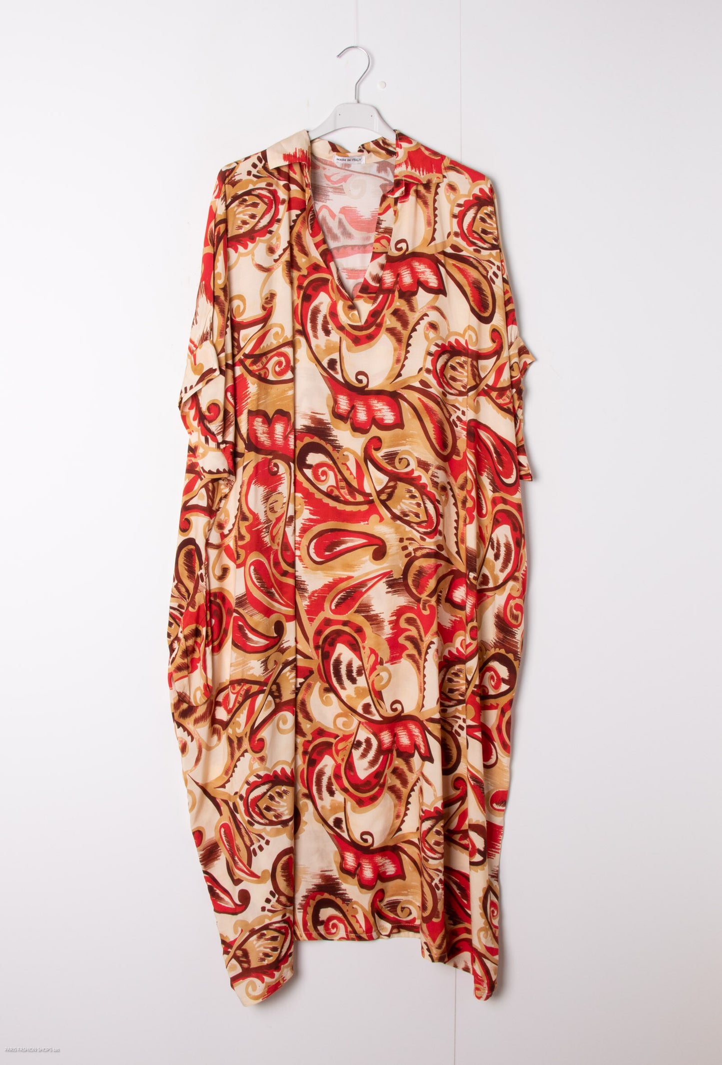 Plus Size Long fluid paisley print dress