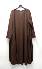 Pleated long dress i Plus Size