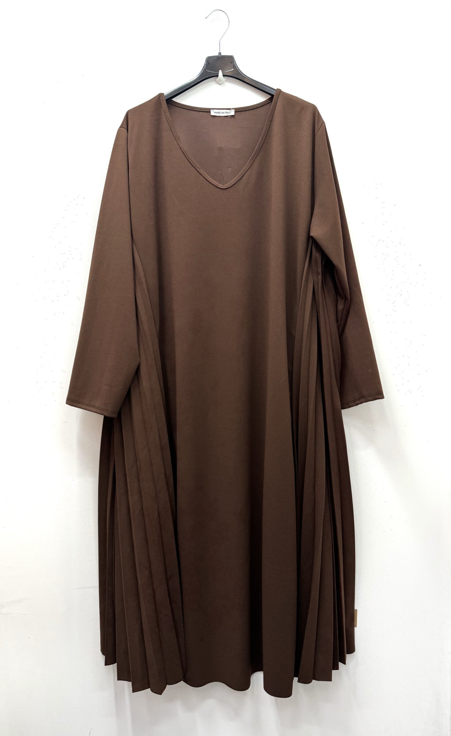 Pleated long dress i Plus Size